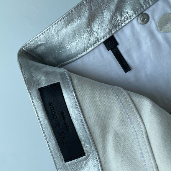 Rag & Bone Silver Leather Miniskirt - Picture 5 of 5